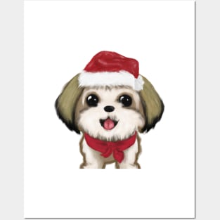 Cute Shih Tzu Drawing Posters and Art